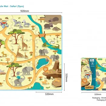 Sunta podne puzzle  safari, 9 kom 
