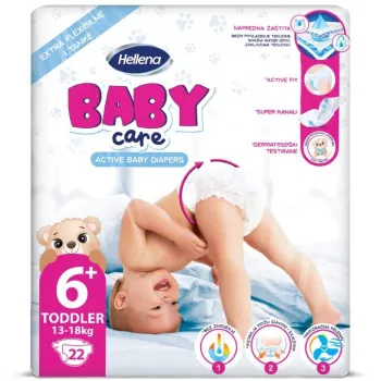 Hellena baby care pelene 6+ toddler 22/1 (13-18kg) 