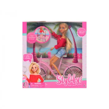 Stylify Fashion lutka sa biciklom, 31cm 