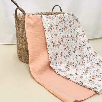 Baby Textil tetra pelene od muslina 2/1, Cvetići 