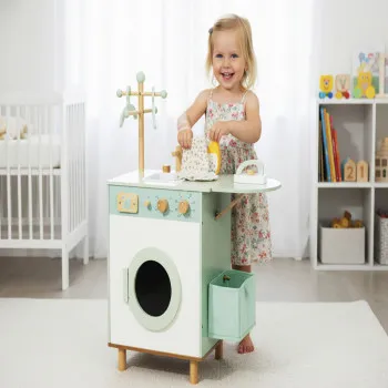 Cute&Cool drvena igračka veš mašina sa dodacima 