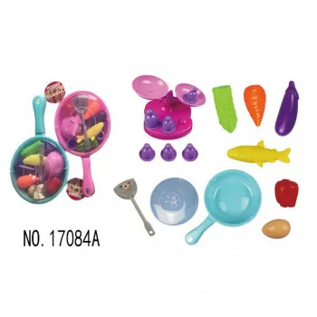 HK Mini kuhinjski set za igru sa posuđem i hranom 