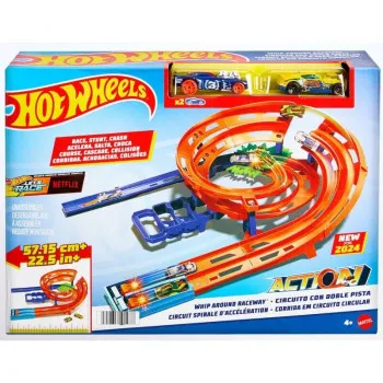 Hot Wheels spiralna staza sa dva automobila 