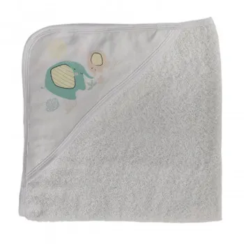 Lillo&Pippo peškir sa kapuljačom 80x80cm, bela 