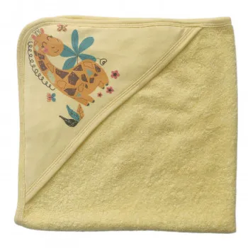 Lillo&Pippo peškir sa kapuljačom 80x80cm, žuta 