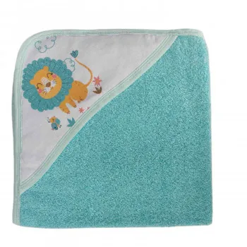 Lillo&Pippo peškir sa kapuljačom 80x80cm, tirkiz 