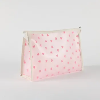 Be Cute prozirni neseser srca, roze 24x7x16cm 