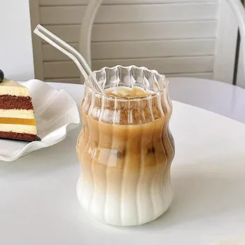 Cute&Cool HOME staklena čaša sa slamčicom 530ml 