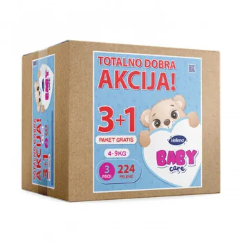 Baby care pelene 3 midi 56/1 (4-9kg) 3+1 gratis 