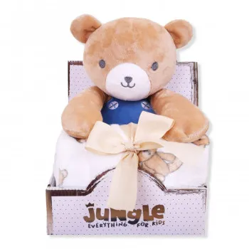 Jungle ćebe sa igračkom, meda 