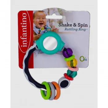 Infantino prsten sa zvečkom i glodalicom 