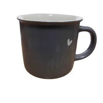 Cute&Cool HOME keramička šolja tamnosiva 390ml 