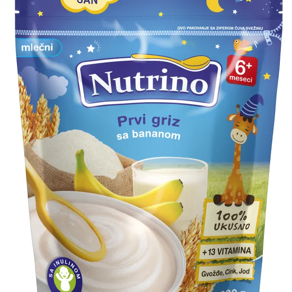 Nutrino mlečna inastant kaša prvi griz sa bananom 200g 