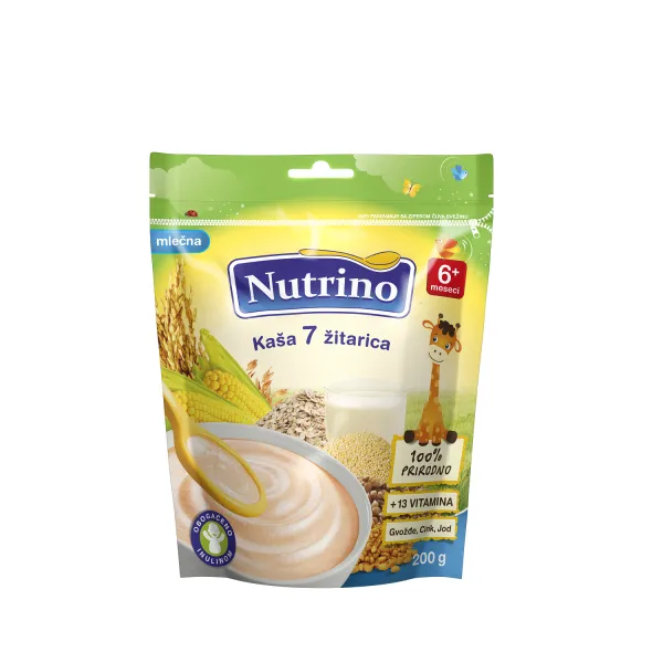 Nutrino mlečna instant kaša 7 žitarica 200g 