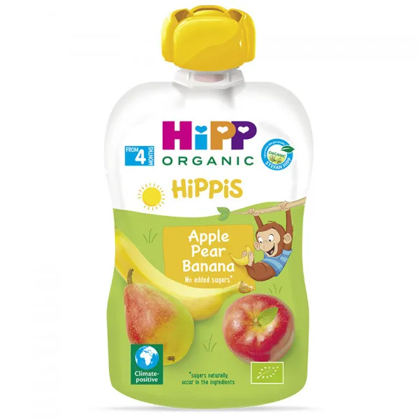 Hipp pouch jabuka, kruška, banana 100g 