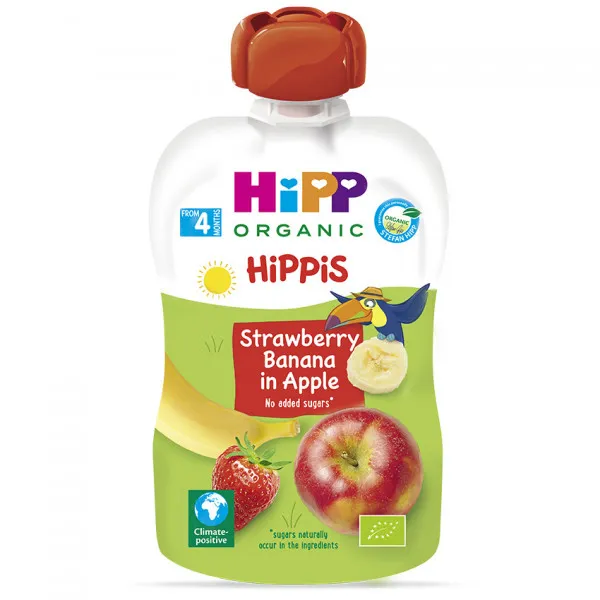 Hipp pouch jagoda, banana, jabuka 100g 