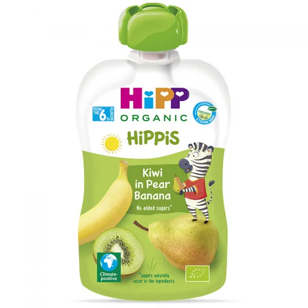 Hipp pouch kivi, kruška, banana 100g 