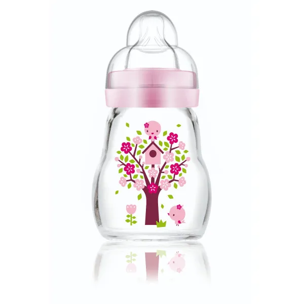 MAM staklena flašica silikon 170ml, 0m+