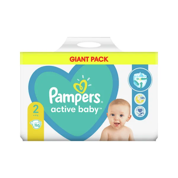 Pampers pelene active baby GP 2 mini 4-8kg 96 kom