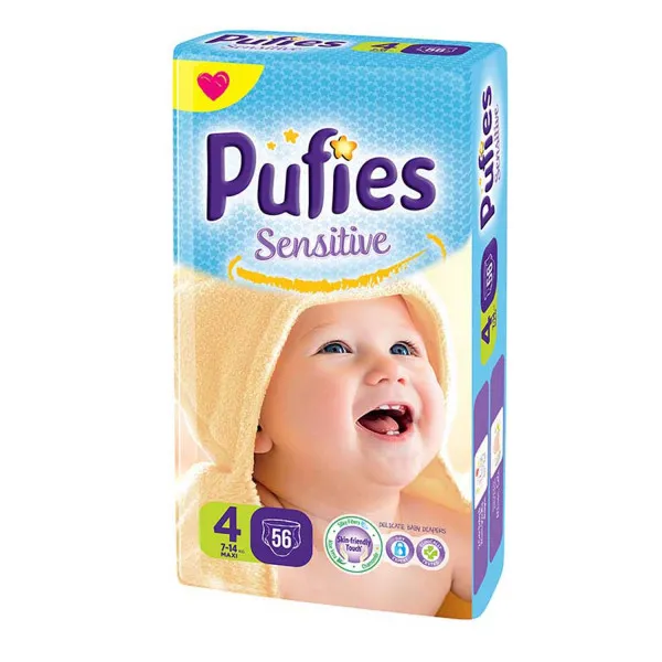 Pufies pelene sensitive MP 4 maxi 7-14kg 56kom 