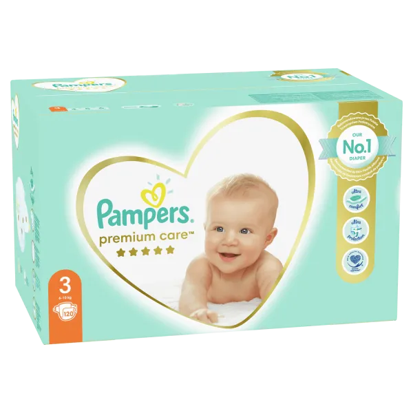 Pampers pelene premium care mega box 3 midi 6-10kg 120kom 