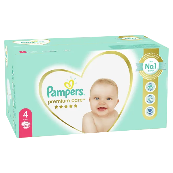 Pampers pelene premium care mega box 4 maxi 9-14kg 104kom 