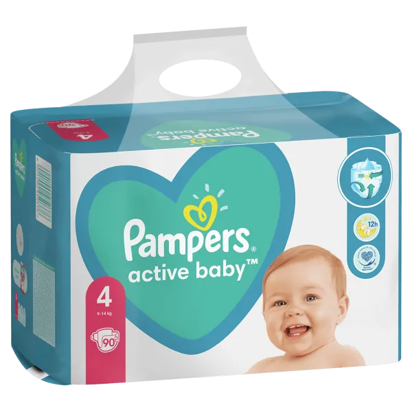 Pampers pelene active baby bag 4 maxi 9-14kg 90kom 