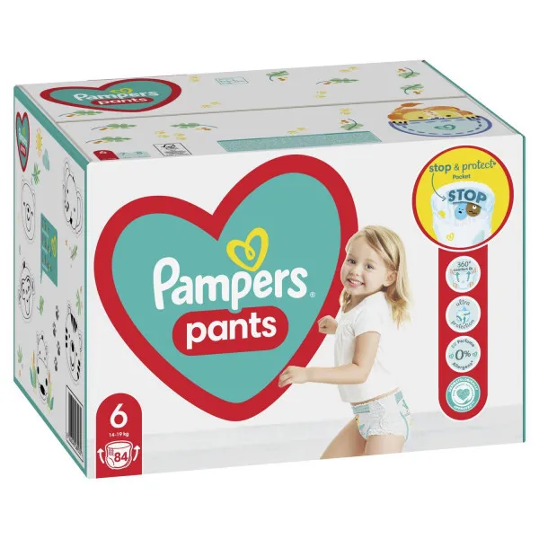 Pampers pants pelene MB 6 extra large 16+kg 84kom 