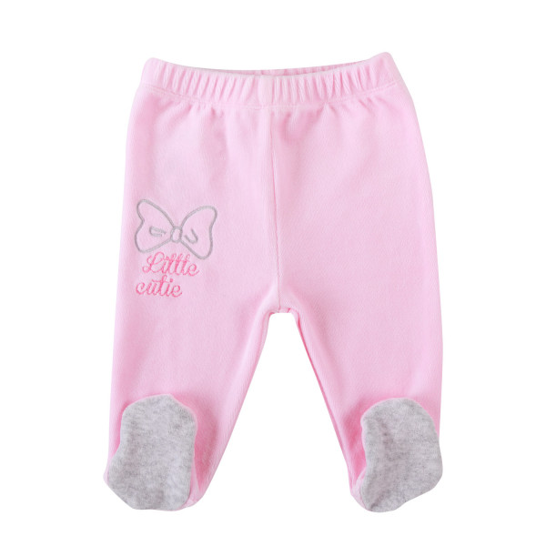 Lill&Pippo bebi pantalone 385-N devojčice,pliš,sa stopicama,56(0M+)