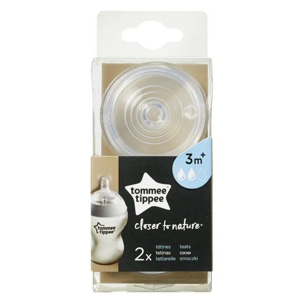 Tommee Tippee silikonska cucla srednji protok 2 kom 3m+