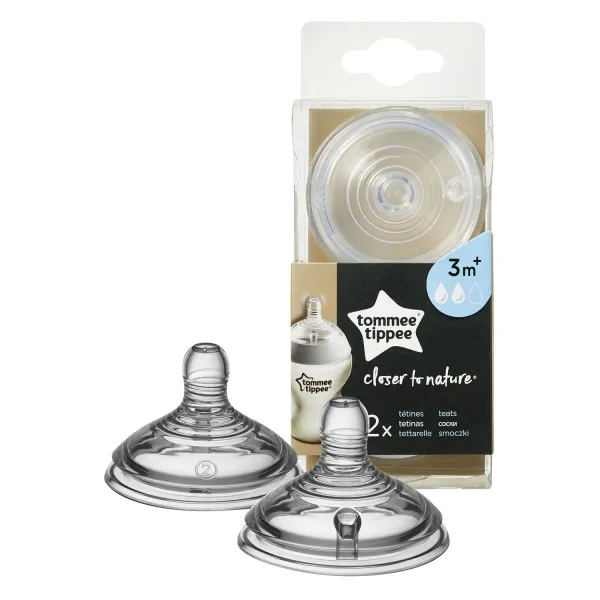 Tommee Tippee silikonska cucla srednji protok 2 kom 3m+