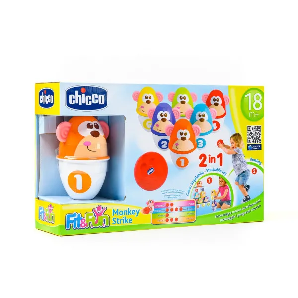 Chicco igračka set za kuglanje-Majmunčići