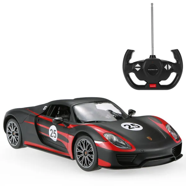 Rastar RC auto Porshe 918 Spyder 1:14 - crn, bel 