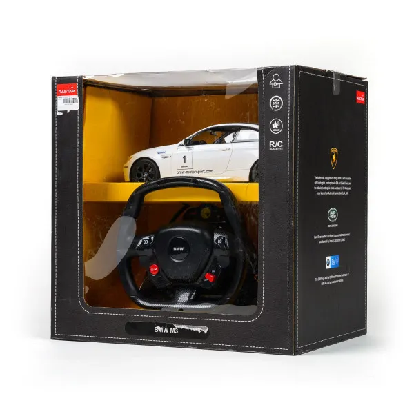 Rastar RC BMW M3 sa volanom 1:14 - crn, bijel