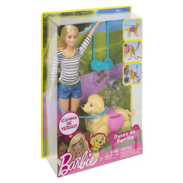 Barbie i psić u šetnji