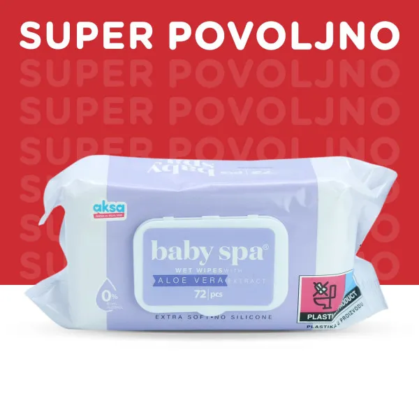 Baby spa vlažne maramice cream sa aloe verom 72kom