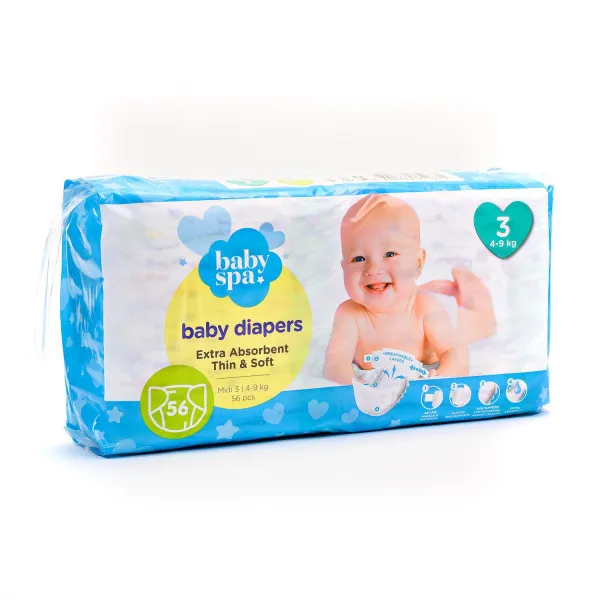 Baby spa pelene 3 midi 4-9kg 56kom