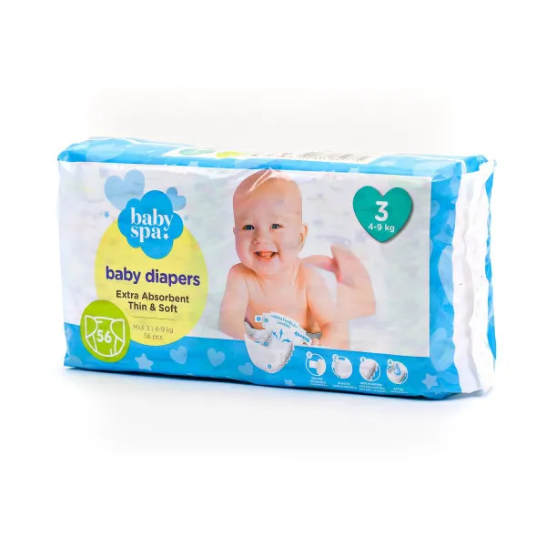 Baby spa pelene 3 midi 4-9kg 56kom 