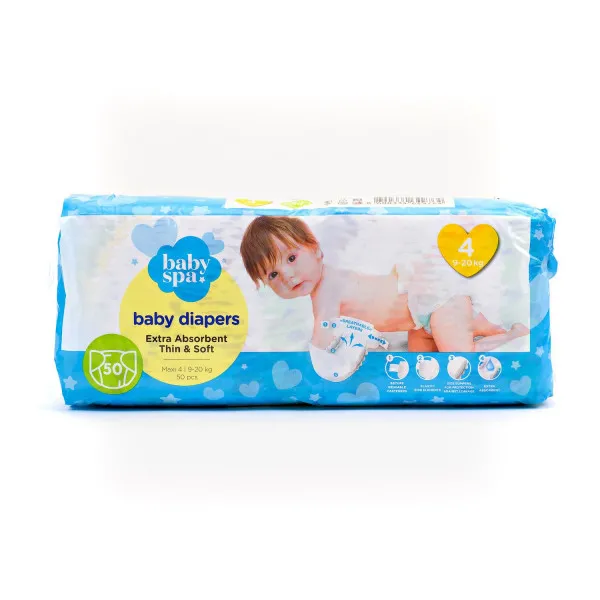 Baby spa pelene 4 maxi 9-20kg 50kom 