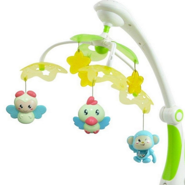 Baby Mix muzička vrteška vesele životinjice zelena 
