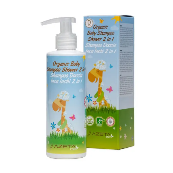 Azeta Bio baby organski šampon i kupka 2u1 200ml 