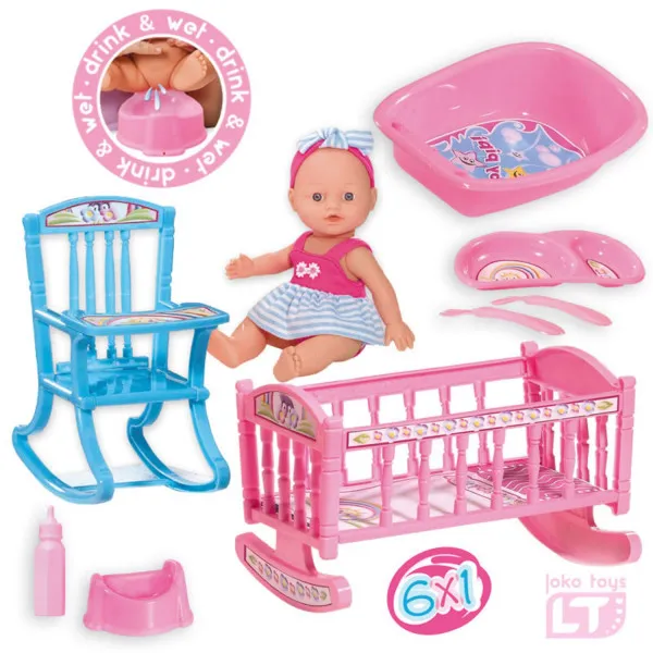 Loko toys, set - lutka beba sa dodacima