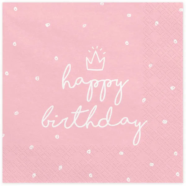 Salvete papirne happy birthday 33x33 cm 