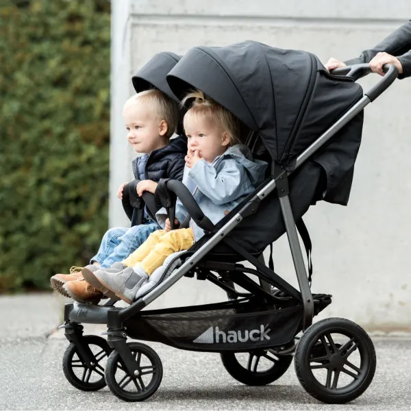 Hauck kolica za blizance Uptown duo, MelangeBlack