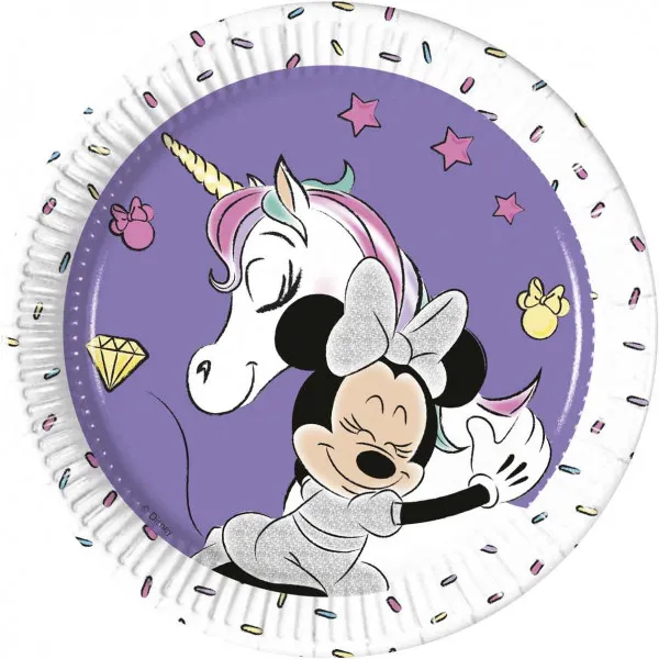 Papirni tanjuri Minnie metallic 20 cm 8 kom 