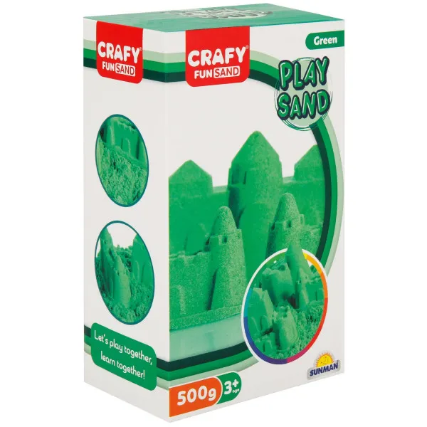 Sunman kinetički pesak 500 gr. zelena boja