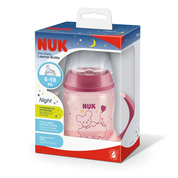Nuk šolja za učenje sa ručkama dark&glow 150ml