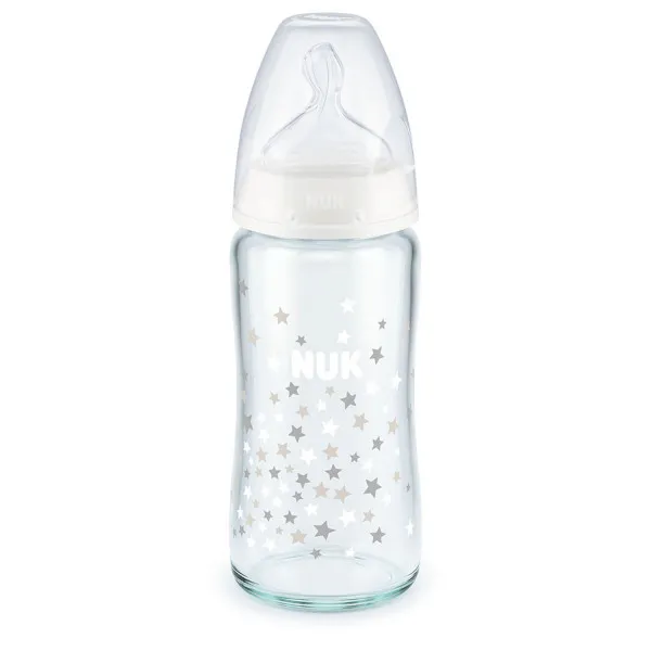 Nuk staklena flašica sa termo indikatorom 240ml