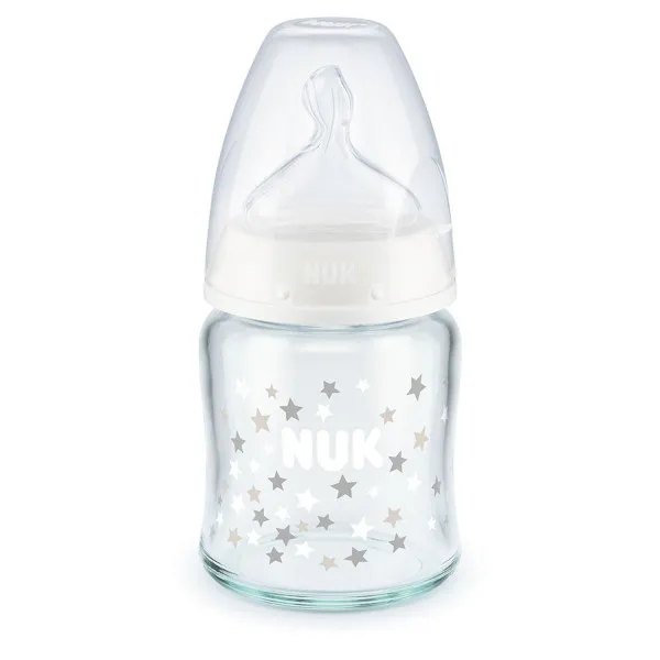 Nuk FC staklena flašica sa termo indi, 120ml, 0-6M