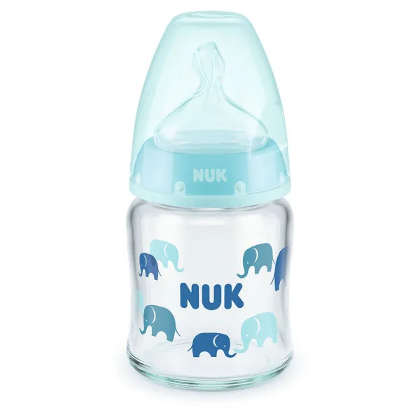 Nuk FC staklena flašica sa termo indi, 120ml, 0-6M